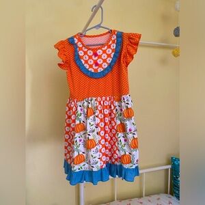 Girls size 7 Eleanor Rose Pumpkin Dress